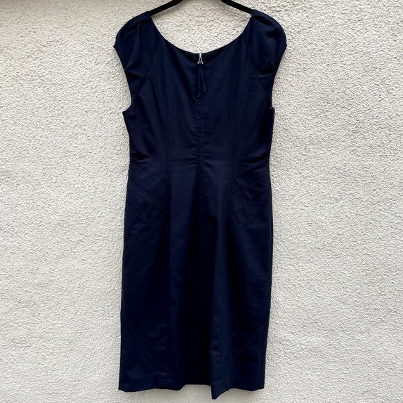 NEW Rebecca Taylor Blue Sheath Dress 10 Sleeveless - Picture 8 of 9